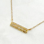 Load image into Gallery viewer, 14K Solid Gold Bar Diamond Necklace. NFE71423
