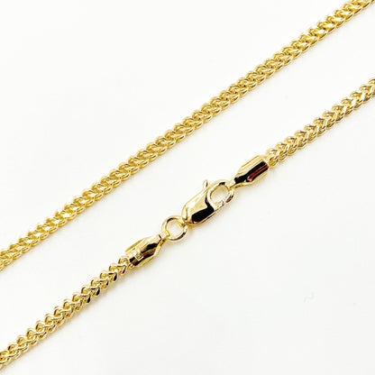 060HVI2004000. 14K Yellow Gold Hollow Franco Chain
