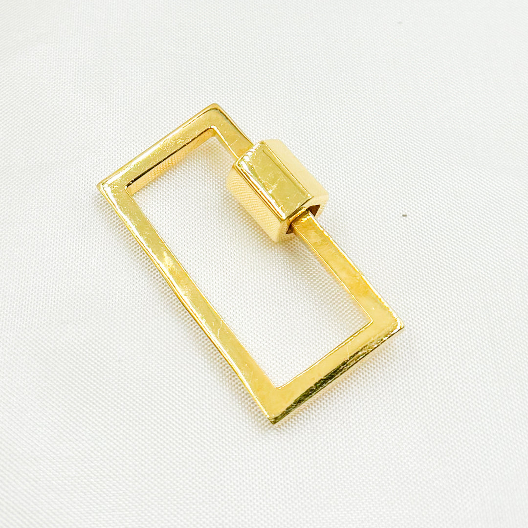 DC772. Sterling Silver Rectangle Screw Clasp