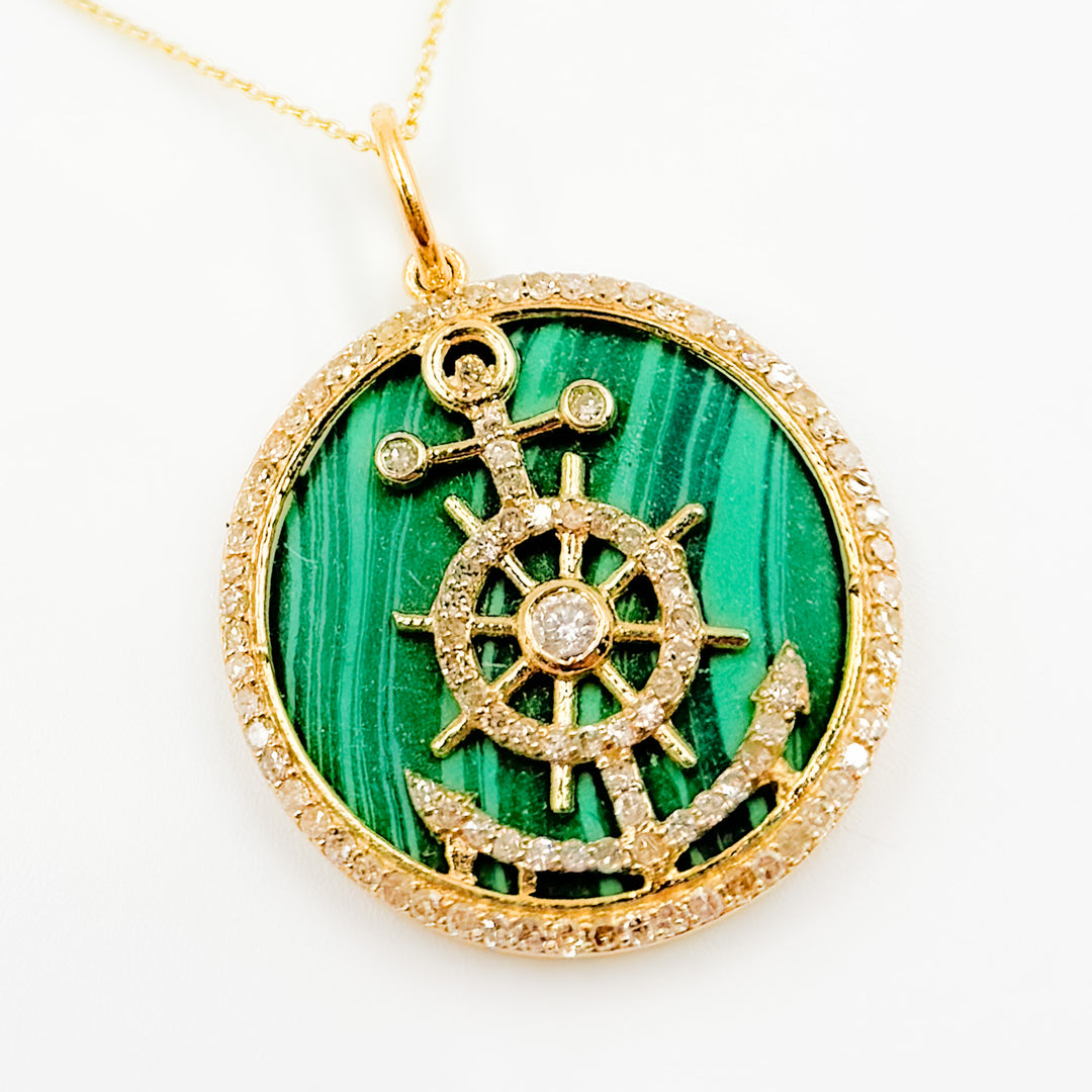KG123. 14K Gold Anchor Pendant