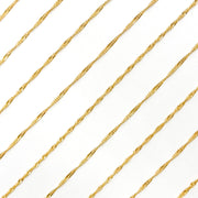 V316GF. 14K Gold Filled Twisted Singapore Unfinished Chain