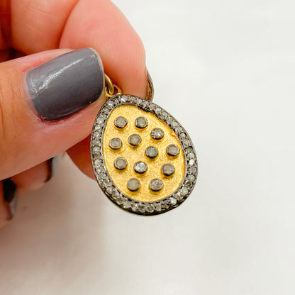 Silver Drop Pendant with Gemstone