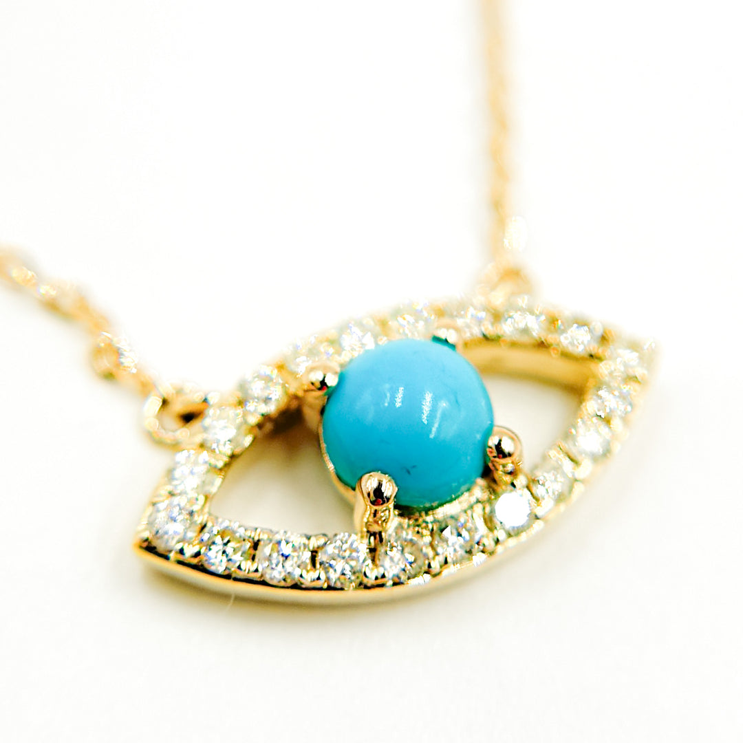 NFD72558. 14K Solid Gold Diamond and Gemstone Necklace