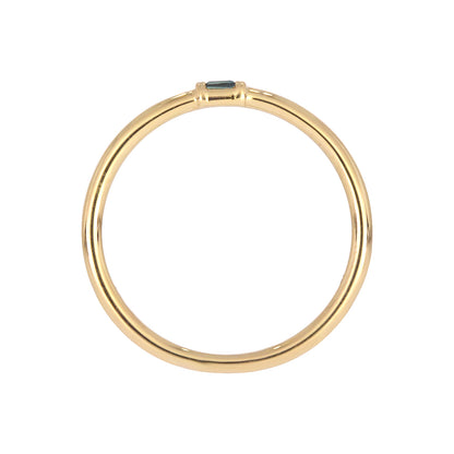 RAA01545. 14K Solid Yellow Gold Solo Baguette Ring