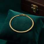 Load image into Gallery viewer, 290J02RUMBABR. 14K Solid Gold Flat Snake Bracelet