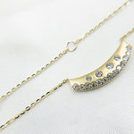 Load image into Gallery viewer, 14K Solid Gold Diamond Bar Necklace. NT403266
