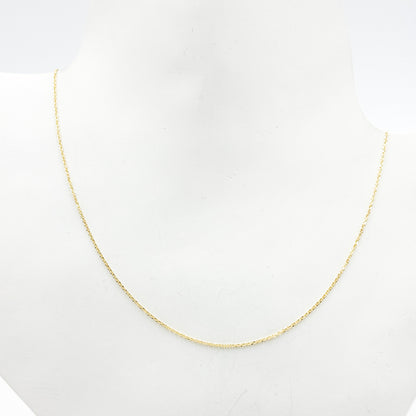 025R01T518K. 18K Solid Yellow Gold Cable Chain