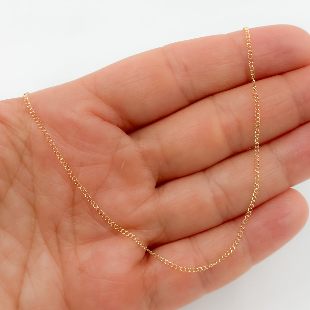 022GLLG18K. 18K Solid Gold Cable Necklace
