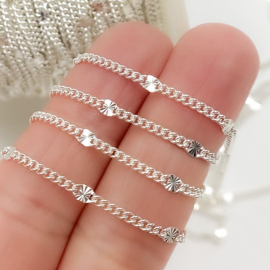 Y118SS. Sterling Silver Curb Chain with Marina Link