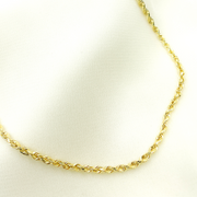 14K Solid Gold Rope Necklace