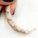 Load image into Gallery viewer, DP494. Diamond Sterling Silver Connector Moon Pendant
