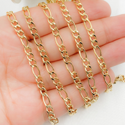 Gold Plated 925 Sterling Silver Figaro Chains