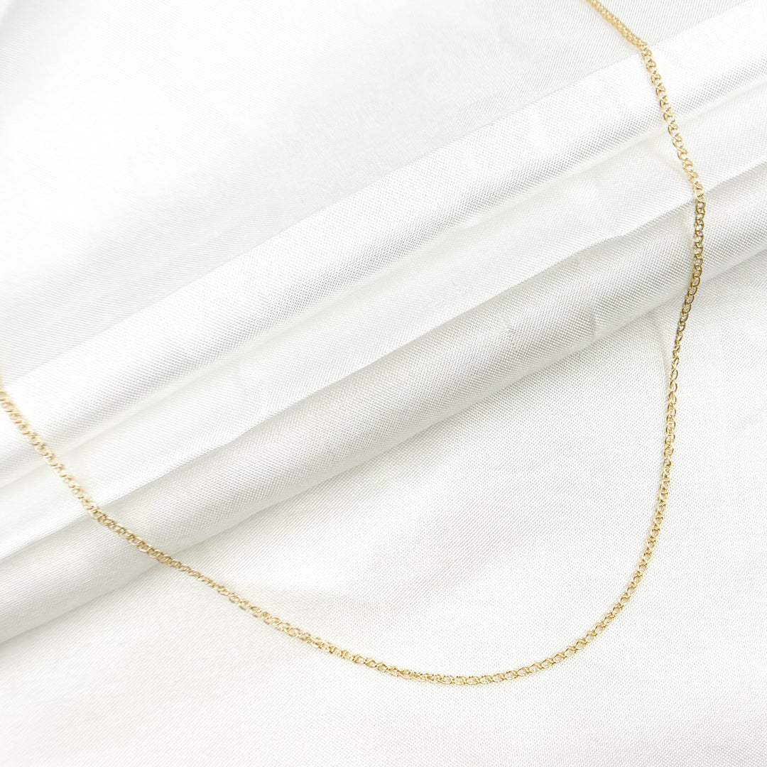 025SPLLG. 14K Solid Gold Wheat Necklace