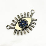 Load image into Gallery viewer, DC513A. Diamond Sterling Silver Eye Flower Enamel Pendant
