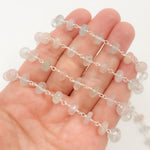 Load image into Gallery viewer, MAQ4. Multi Aquamarine Sterling Silver Wire Chain
