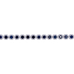 Load image into Gallery viewer, CB97418BS3. 14K White Solid Gold Diamond and Blue Sapphire Fancy Bracelet
