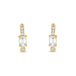 Load image into Gallery viewer, 14k Gold Diamond Huggies.
