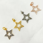 Load image into Gallery viewer, DC879. Diamond Sterling Silver Star Pendant
