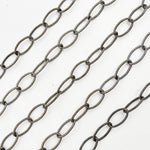 Load image into Gallery viewer, V259BR. Black Rhodium Sterling Silver Twisted Round Link Chain
