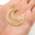 Load image into Gallery viewer, DP347. Diamond Sterling Silver Moon Pendant
