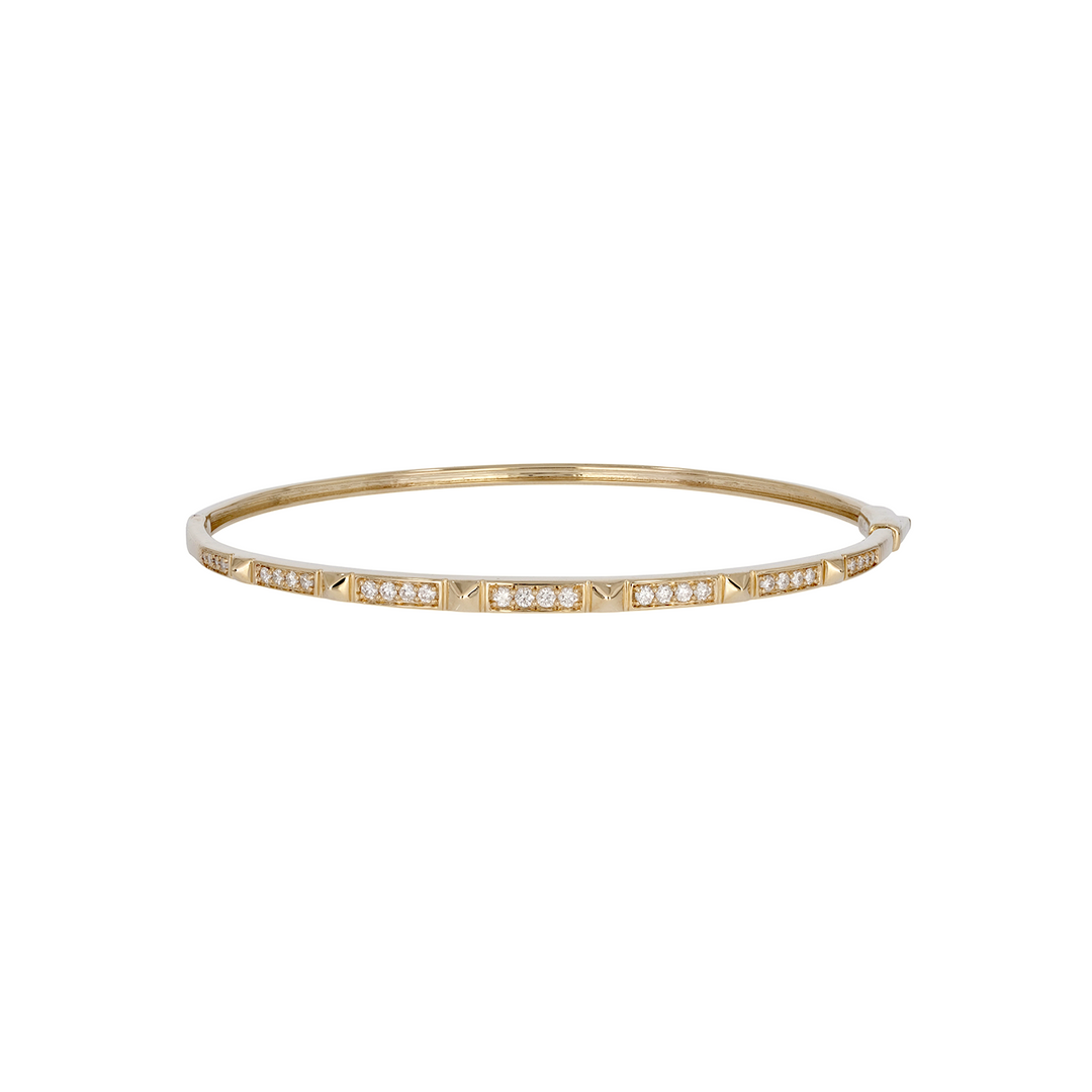 DBG00214. 14K Solid Gold Diamond Bangle