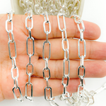 Load image into Gallery viewer, 925 Sterling Silver Flat Paper Clip Chain. V140SS
