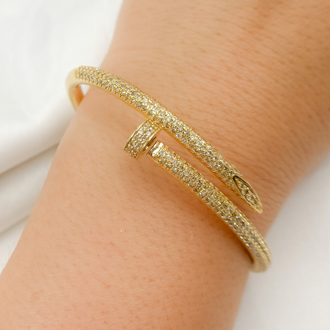 CGDP56. 14K Solid Gold Diamond Bracelet