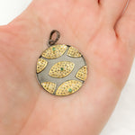 Load image into Gallery viewer, DP827. Diamond Sterling Silver Round Eye Pendant with Gemstone
