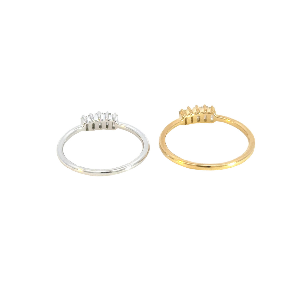 14K Solid Gold Diamond Baguette Ring. RFG17777