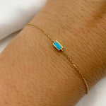 Load image into Gallery viewer, 14k Solid Gold Gemstone Bracelet. CB96328TQ
