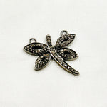 Load image into Gallery viewer, DC422. Diamond Silver Butterfly Connector
