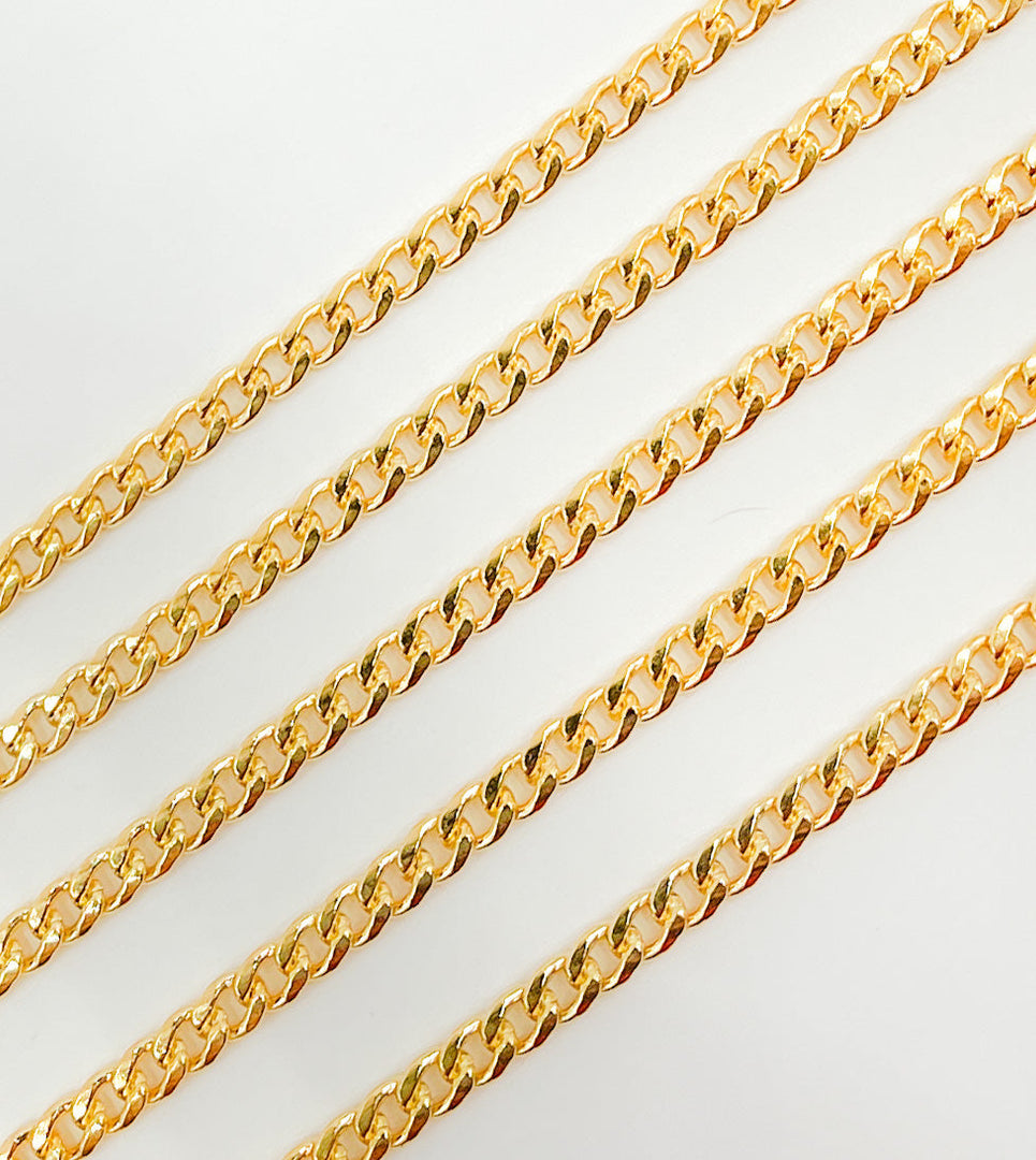 64HRGF. 14k Gold Filled Flat Tight Curb Link Chain