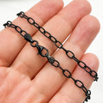 Load image into Gallery viewer, 80BR. Black Rhodium 925 Sterling Silver Textured Cable Necklace
