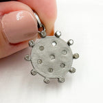 Load image into Gallery viewer, DP588. Diamond Sterling Silver Round Pendant
