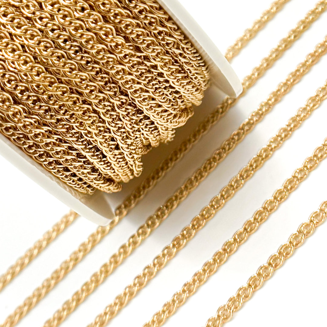V281GF. 14k Gold Filled Double Curb Chain.