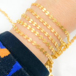 Load image into Gallery viewer, Gold Plated 925 Sterling Silver Disc Chains