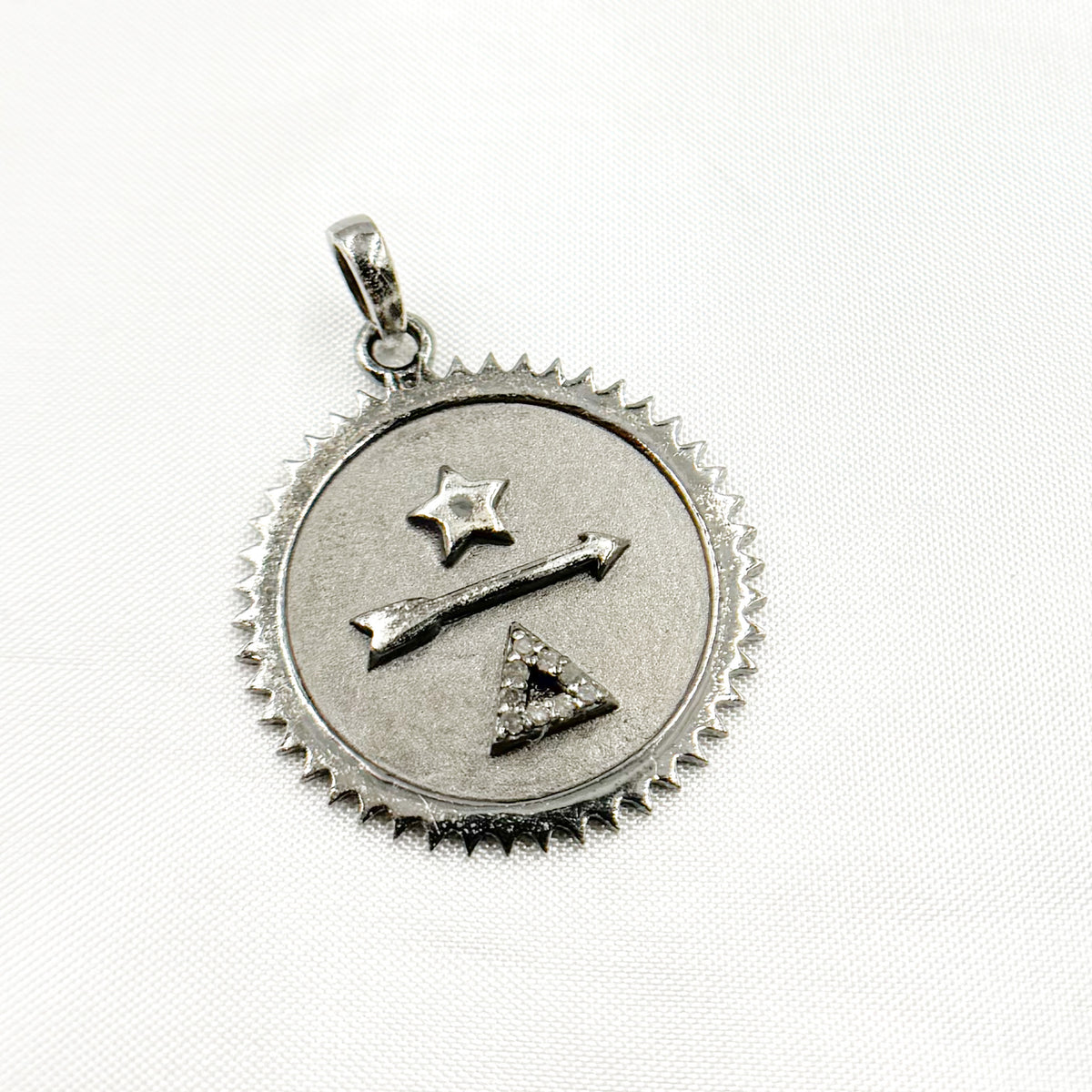 Buy Silver Round Arrow Pendants