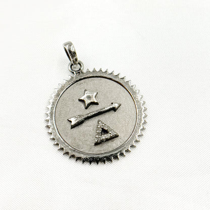 Buy Silver Round Arrow Pendants