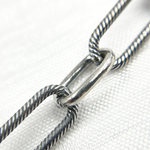Load image into Gallery viewer, Oxidized 925 Sterling Silver Paperclip Chain. V147OX
