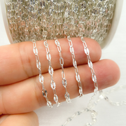 Sterling Silver Diamond Cut Marina & Round Cable Link Chains