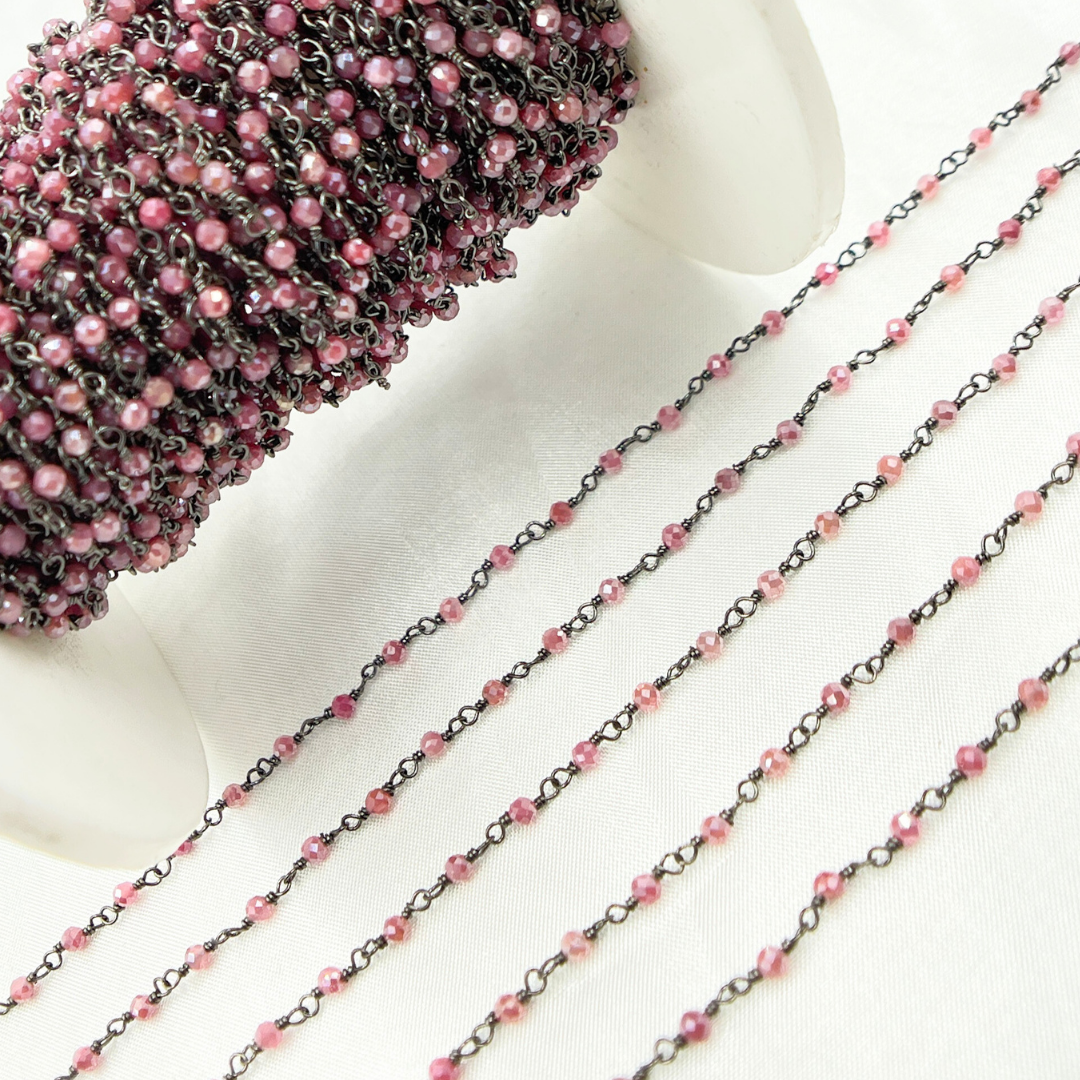 Coated Red Quartz Wire Chain