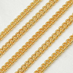 Load image into Gallery viewer, Gold Plated 925 Sterling Silver Curb Chain. 6007CHRGP
