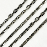 Load image into Gallery viewer, Oxidized 925 Sterling Silver Diamond Cut Marina Link Chain. Y75OX
