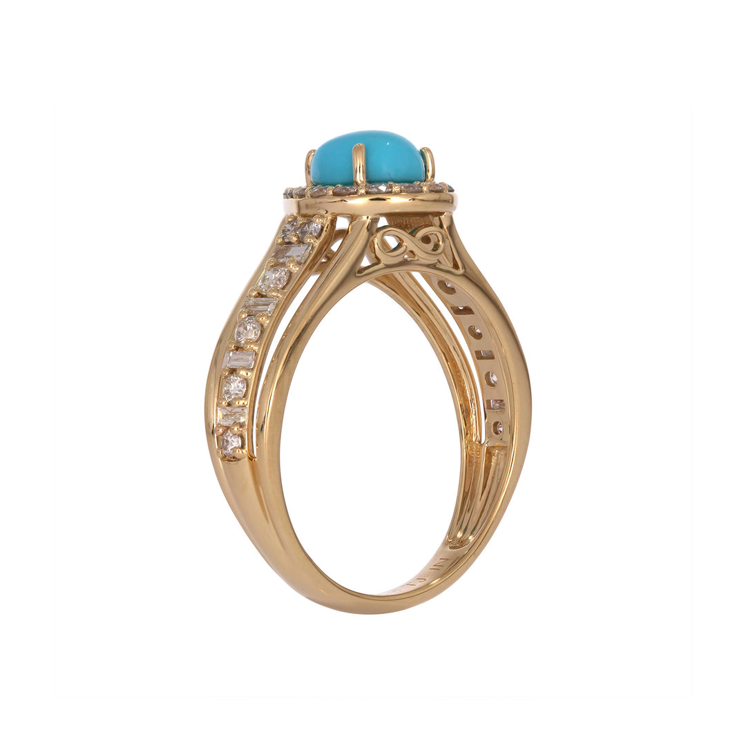 CR97174. 14K Solid Gold Diamond and Gemstone Ring