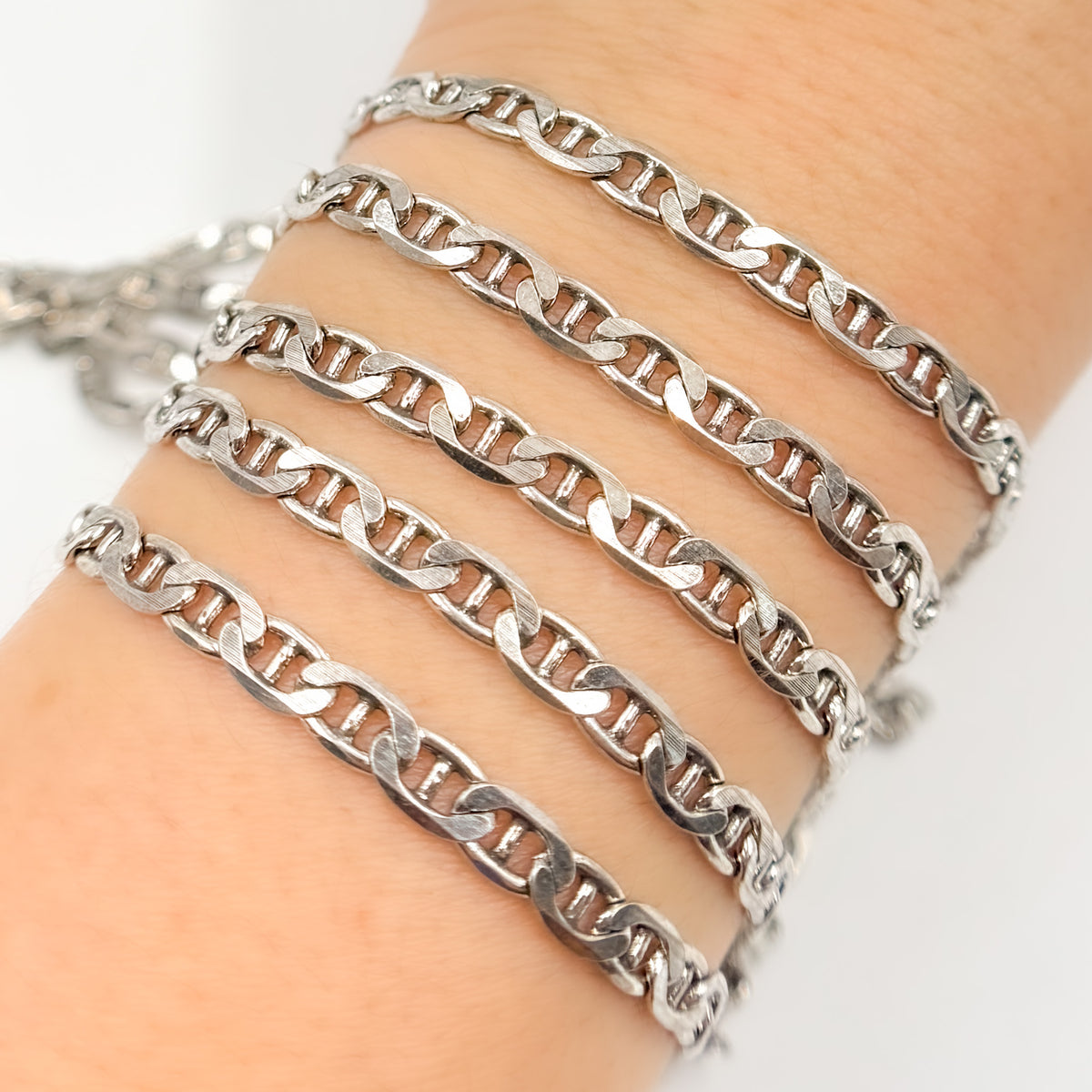 Shop Sterling Silver Flat Marina Chain