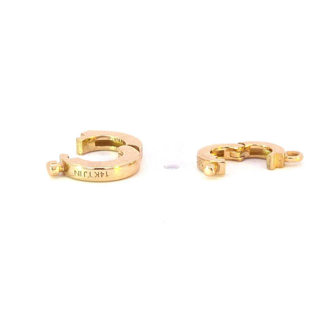 FND001. 14K Solid Gold Fancy Spring Ring