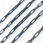 Load image into Gallery viewer, X31BRM. Black Rhodium Matt Sterling Silver Box Link Chain
