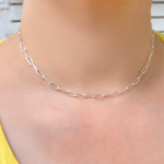Load image into Gallery viewer, Buy Now Sterling Silver Smooth Paperclip Necklace