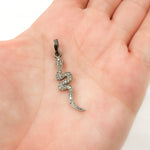 Load image into Gallery viewer, DP356. Diamond Sterling Silver Snake Pendant
