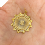 Load image into Gallery viewer, 14K Solid Gold with Diamonds Circle Shape Charm. GDP85
